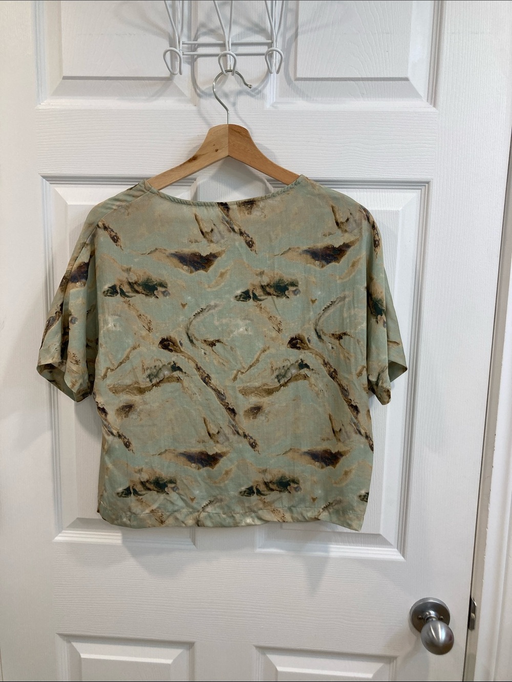 Eve Gravel Seafoam Marble-Print Short Sleeve Tee - Picture 6 of 6